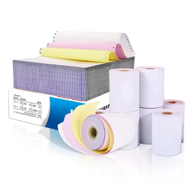 Custom Colorful Cash Register Paper 3x3 Inch Ncr Carbonless Paper in Roll